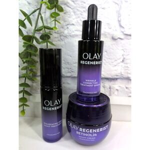 NEW 3💜Olay Regenerist Resurfacing Peel Night Wrinkle Correcting Serum Retinol24